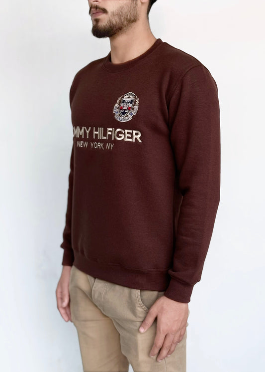 SOFT COTTON FLEECE SWEATSHIRT'S-TAN