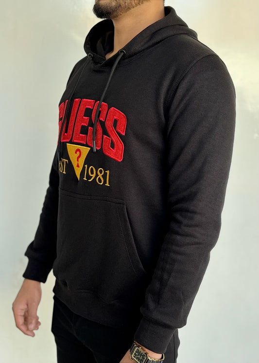0.03 COMFORTABLE HOODIE WITH UNIQUE STYLE-BLACK