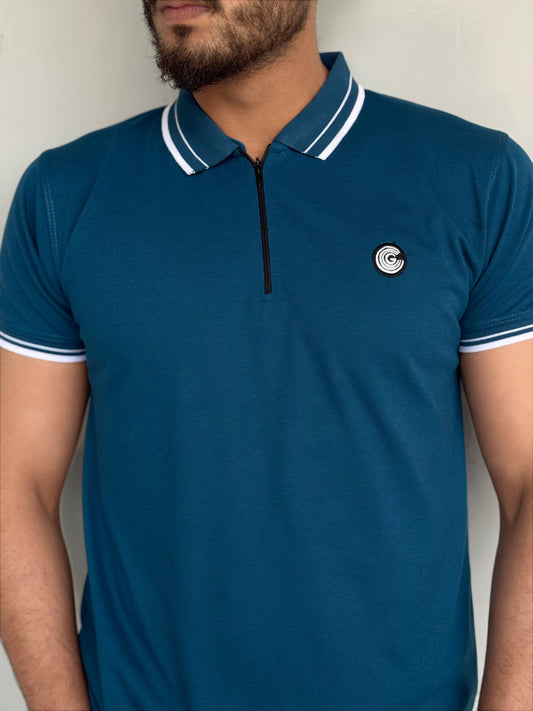 LUXURY COTTON HALF SLEEVES POLO-ZINC