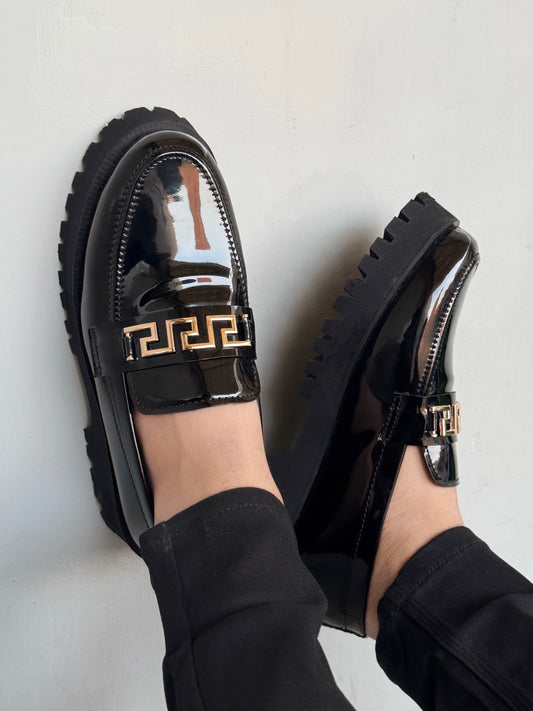 0022 BLACK ELEGANT HIGH SOLE SHOES-LF
