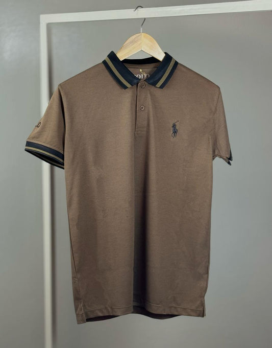POLO'S COTTON T-SHIRT'S COMFORTABLE AND STABLE QUALITY - LIGHT BROWN